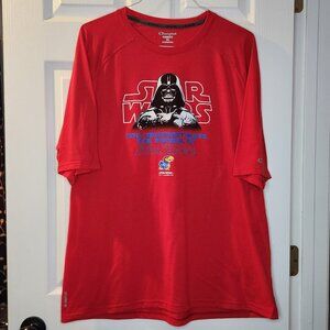 Star Wars You Underestimate the Power of Kansas KU Mens 2XL Red Tee